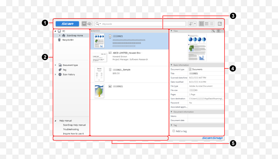 Main Window Scansnap Help - Scansnap Home Png,Home Icon Toolbar