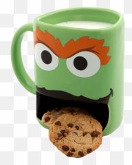 Sesame Street - Oscar The Grouch Milk U0026 Cookies Dunk Mug By Oscar The Grouch Mug Png,Oscar The Grouch Png