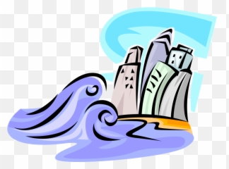 Tsunami Seismic Sea Wave - Vector Image png