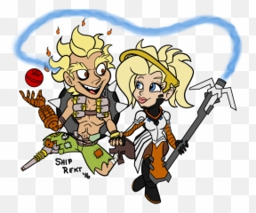 Download Balls Deep In Mercyrat - Junkrat And Mercy Ship Png Junkrat And Mercy,Junkrat Png