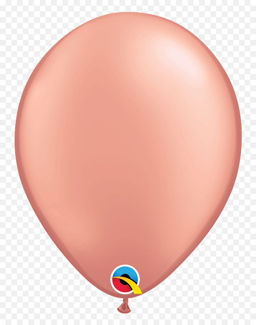 11 Latex Balloon Chrome Rose Gold - Balloon Png,Golden Confetti Png