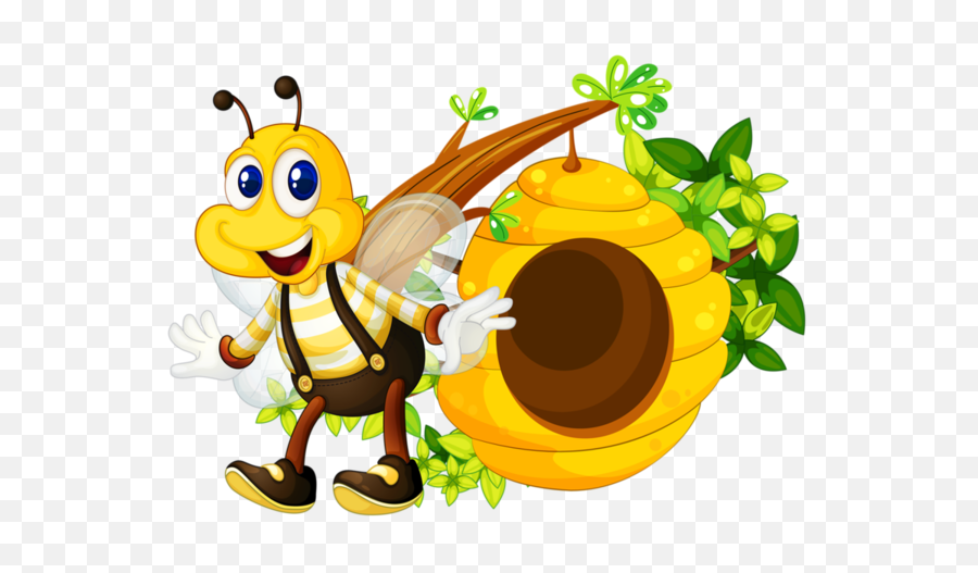 Download Buzzy Bumble Bees Clipart Cute Bee Honey Comb - Honey Bee Png Clipart,Bees Png