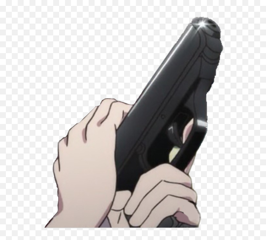 KREA  illustration of a girl smiling holding a gun drawn by mai yoneyama  detailed colorful digital art anime art