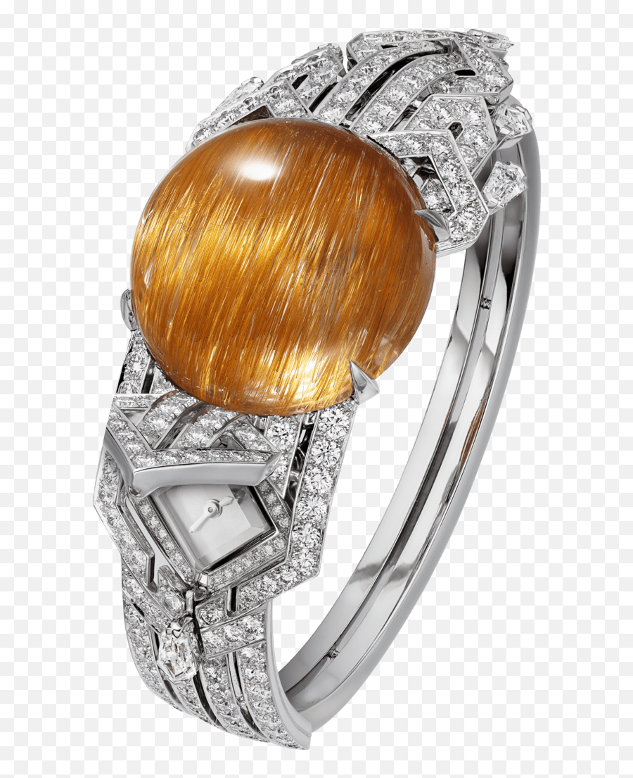 Crhpi01330 - High Jewelry Watch White Gold Rutilated Montre Haute Joaillerie Cartier Png,Amber Heard Png