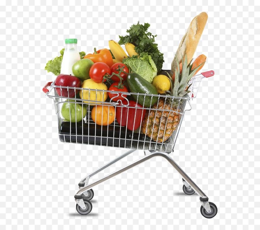 Download Hd Since - Free Groceries Transparent Png Image Carrinho De Supermercado Com Compras,Groceries Png