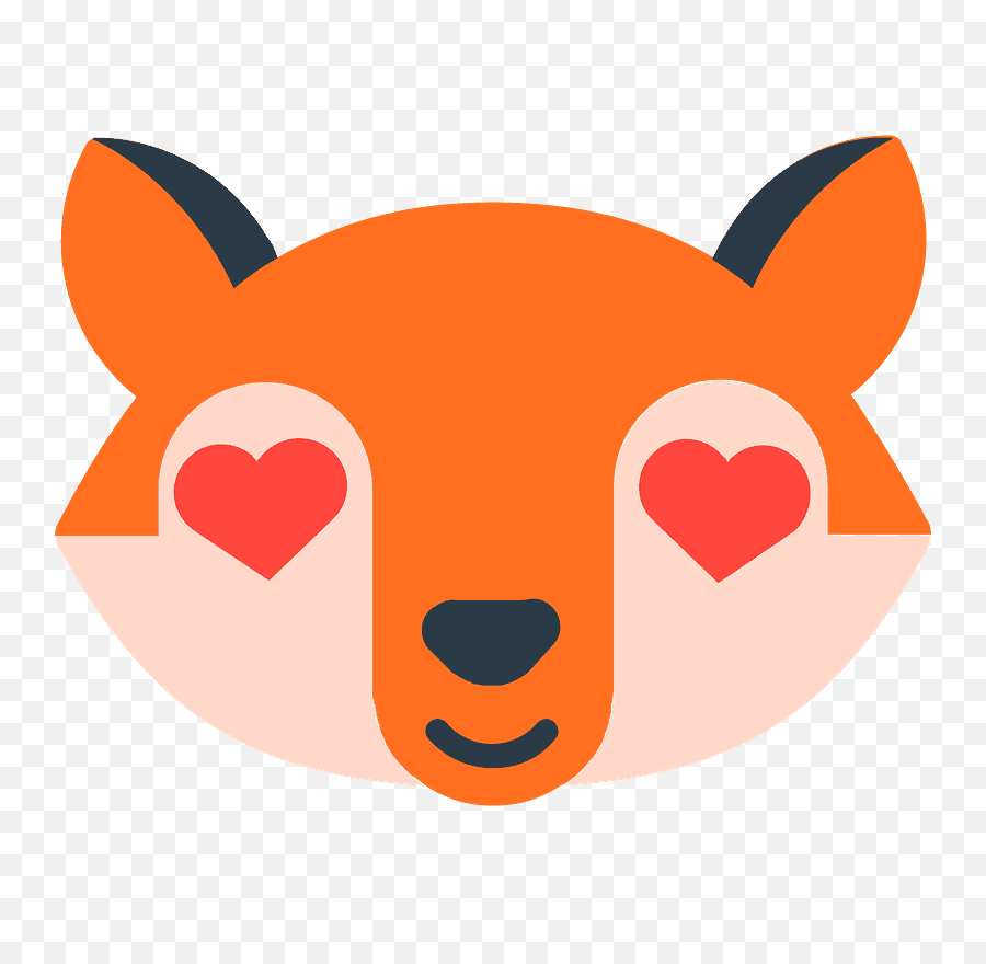 Seached For Feline Emoji - Fox With Heart Eyes Emoji Png,Heart With Eyes Logo