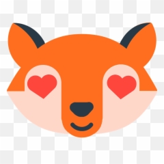 Seached For Feline Emoji - Fox With Heart Eyes png