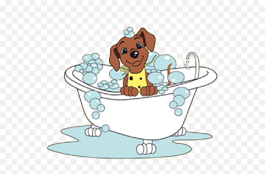 Cat Clipart Bath - Cartoon Dog Bath Png Transparent Png Dog In Bath Clipart,Bath Png