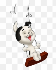 Dalmatians - Dog On A Swing Clipart png