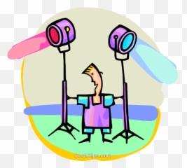 Man With Studio Lights Royalty Free - Clip Art png
