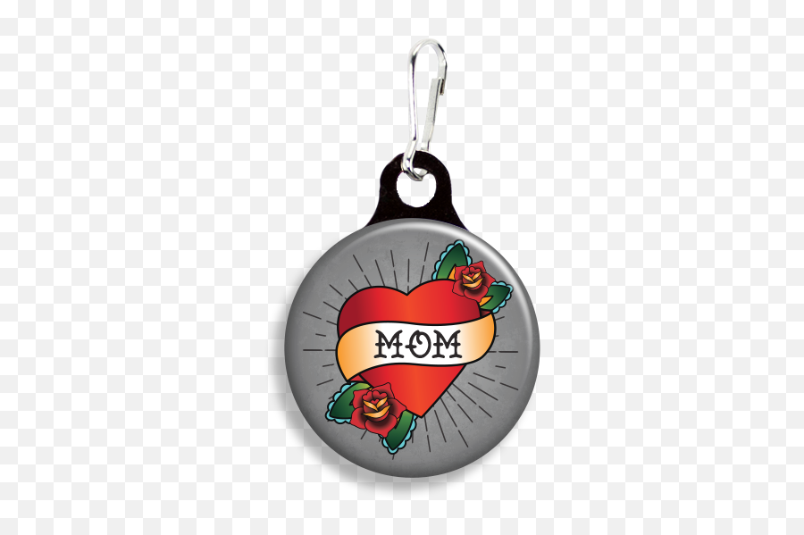 Download Tattoo Mom Heart Gray - Zoogee Pzp3 Zipper Pulls Fetch Png,Mom Tattoo Png