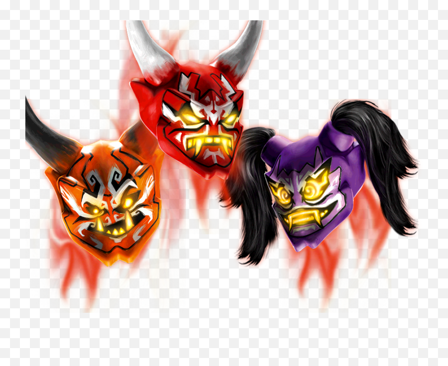 Oni Masks - Lego Ninjago Oni Masks Png,Oni Mask Png