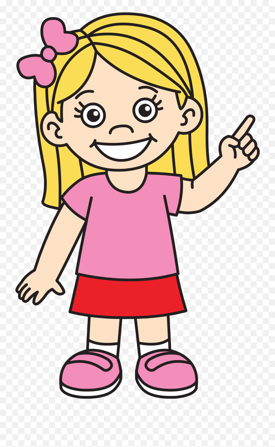 Big Girl Clipart Transparent Png Image - Girl Pointing Finger Clipart,Girl Clipart Transparent