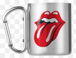 Rolling Stones Tongue Carabiner Mug - Guns And Roses Logo Png,Tongue Transparent