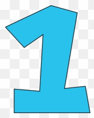 Blue Number 1 Clip Art - Birthday Blue Number 1 Png,Number One Png
