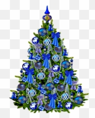 Ornaments Clipart Blue Christmas Wreath Picture 1793656 - Blue Christmas Tree Png
