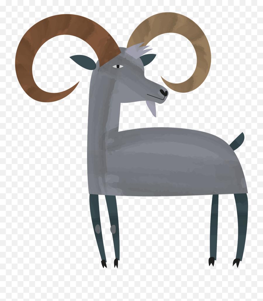 Goat Clipart Free Download Transparent Png Creazilla - Gray Goat Clipart,Goat Horns Png