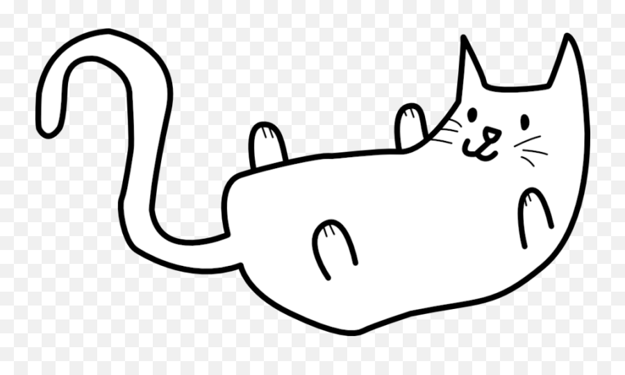 Svg Freeuse Library Down Png Files - Simple Cat Drawing Transparent,Line Drawing Png