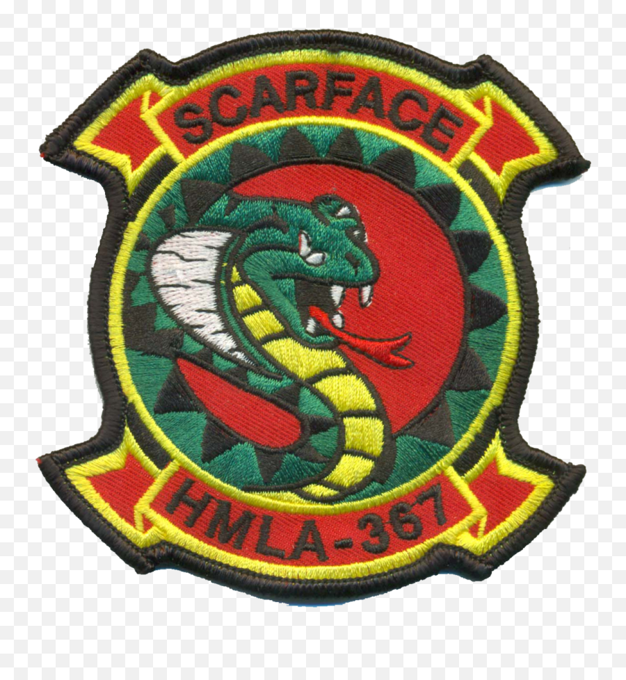 Hmla - 367 Scarface Squadron Patch Hmla 367 Png,Scareface Logo