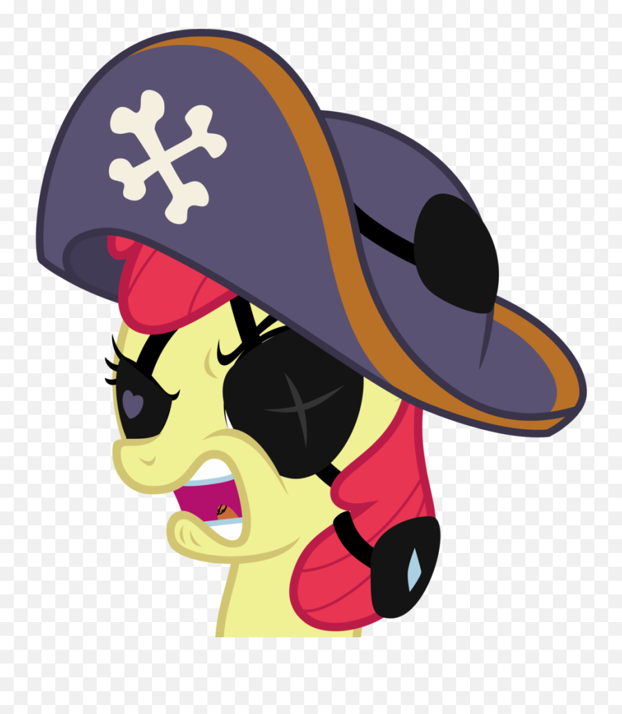 Download Apple Bloom Artist Sollace Clothes Eyepatch - Mlp Mlp Pirate Hat Png,Pirate Hat Transparent Background