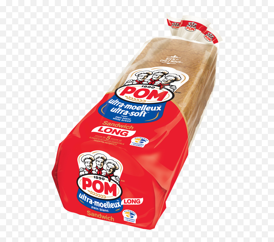 Pom Ultra Moelleux Long Sandwich White Bread - Pain Pom Png,White Bread Png