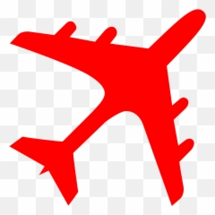 Fileairplane Silhouette Red - Grey Plane Icon Png Airplane