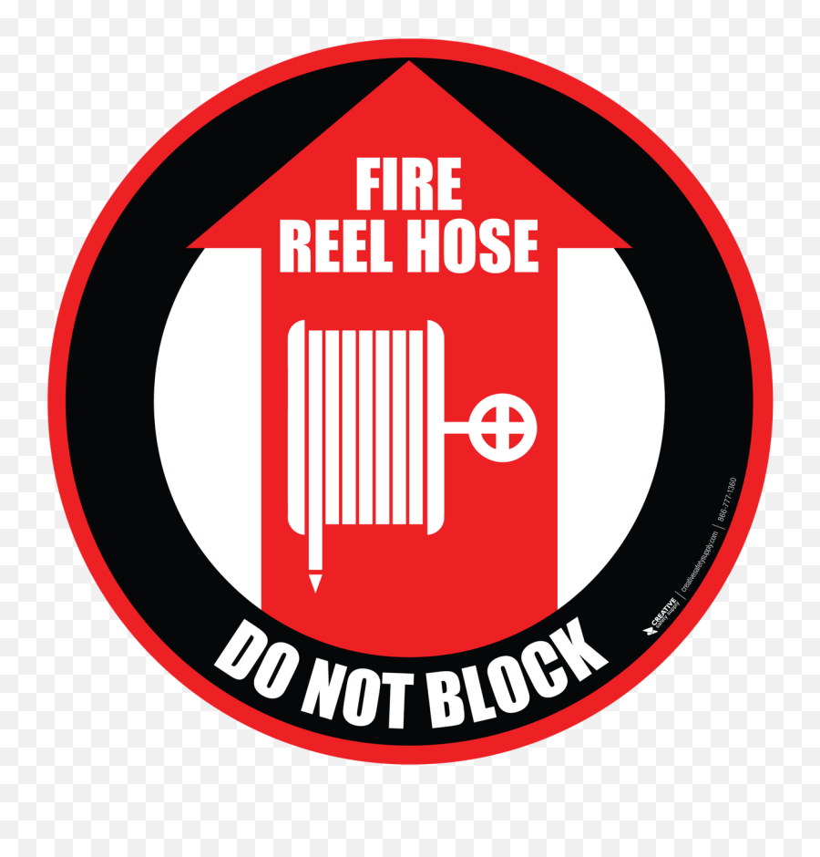 Fire Reel Hose Do Not Block Floor Sign - Fire Hose Png,Hose Reel Icon