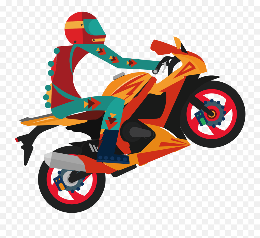 Motorcycle Rider Vector Png Clipart - Rider Motorcycle Vector Png,Icon Domain 2 Helmets