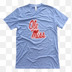 University Of Mississippi - Ole Helmet Script Crewneck Short Sleeve png