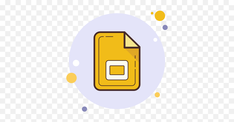 Google Slides Icon In Circle Bubbles Style - Animated Gif Google Slides Png,Google Icon Yellow