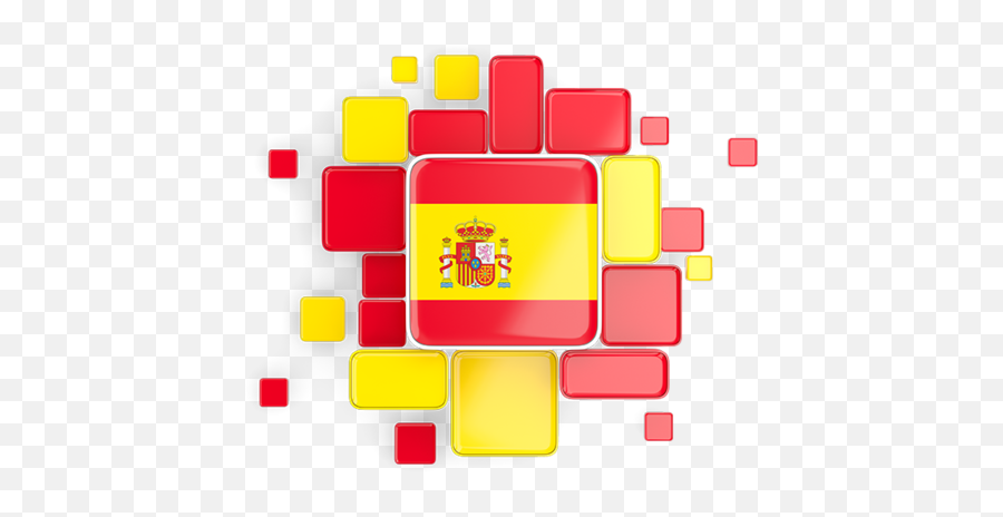 Background With Square Parts Illustration Of Flag Spain - Background Kuwait Flag Png,Espanol Icon