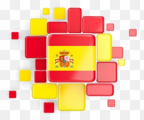 Background With Square Parts Illustration Of Flag Spain - Kuwait Flag Png