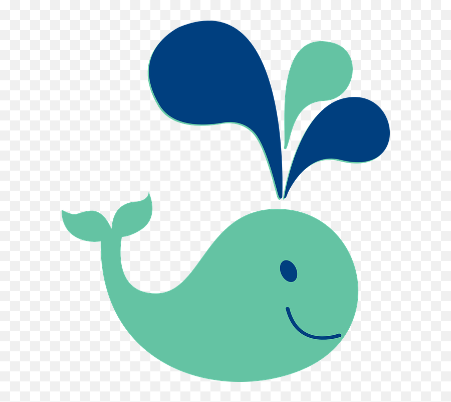 Whale Cute Ocean - Free Vector Graphic On Pixabay Whale With A Polka Dot Tail Png,Ocean Png