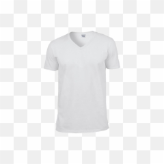 Free White V Neck T Shirt Template Png