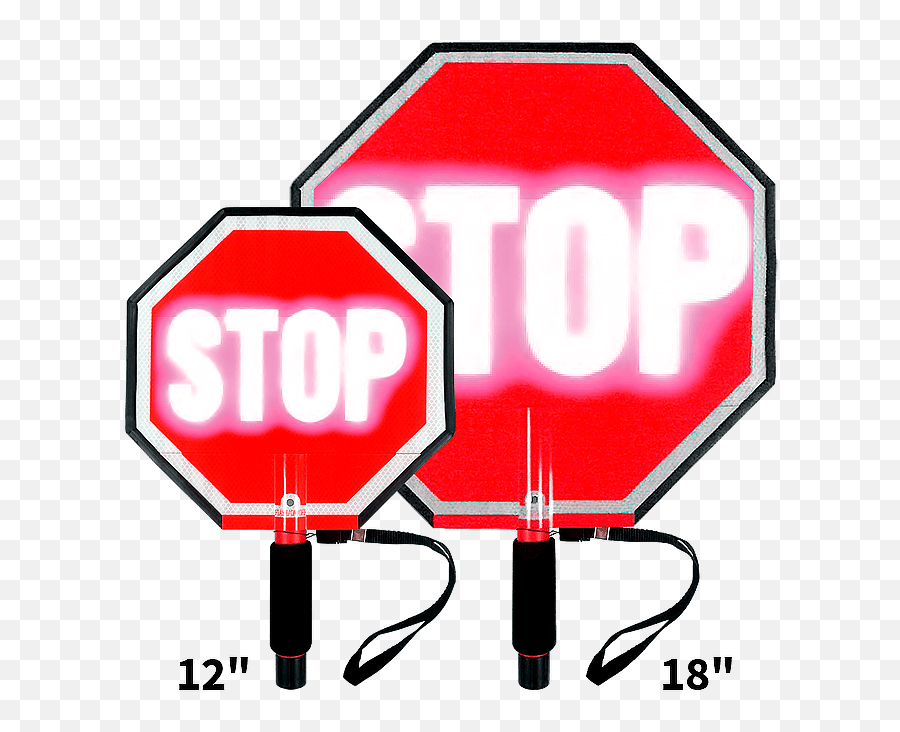 Stopstop Flashing Led Hand - Held Paddle Sign Hand Held Stop Sign Png,Stop Sign Transparent