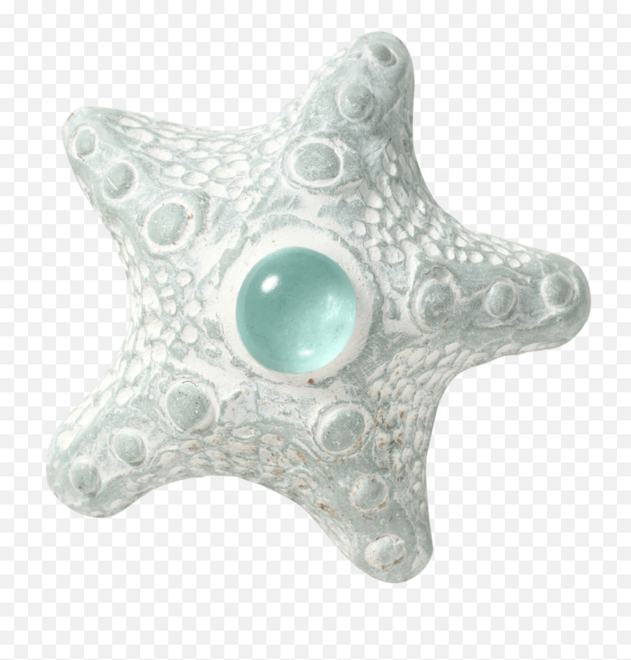 Sand Dollar Png - Little Starfish Blue Glass Cross Brooch,Sand Dollar Png