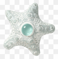 Sand Dollar Png - Little Starfish Blue Glass Cross Brooch,Sand Dollar Png
