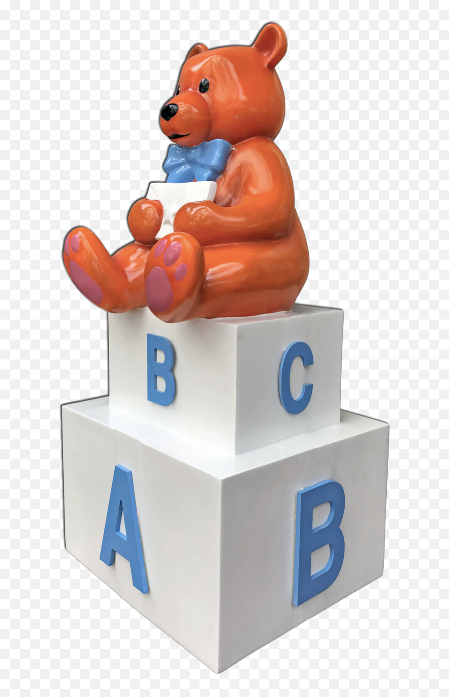 Download Blue Baby Block Teddy Bear - Animal Figure Hd Png Birthday Cake,Teddy Bears Png