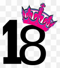 Pink Tilted Tiara And Number 7 Clip Art - Tiara Tiara Clip Art Png,Number 7 Png