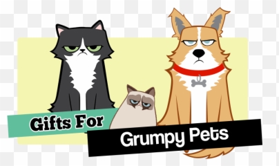 Grumpy Cat Face Png - Gifts For Pets Cartoon 4465932 Cartoon,Grumpy Png