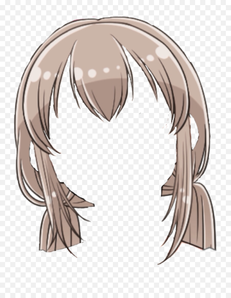 Hair Anime Animehair Brownhair Girl Sticker By Eiaki - Cartoon Png,Anime  Hair Png - free transparent png images 