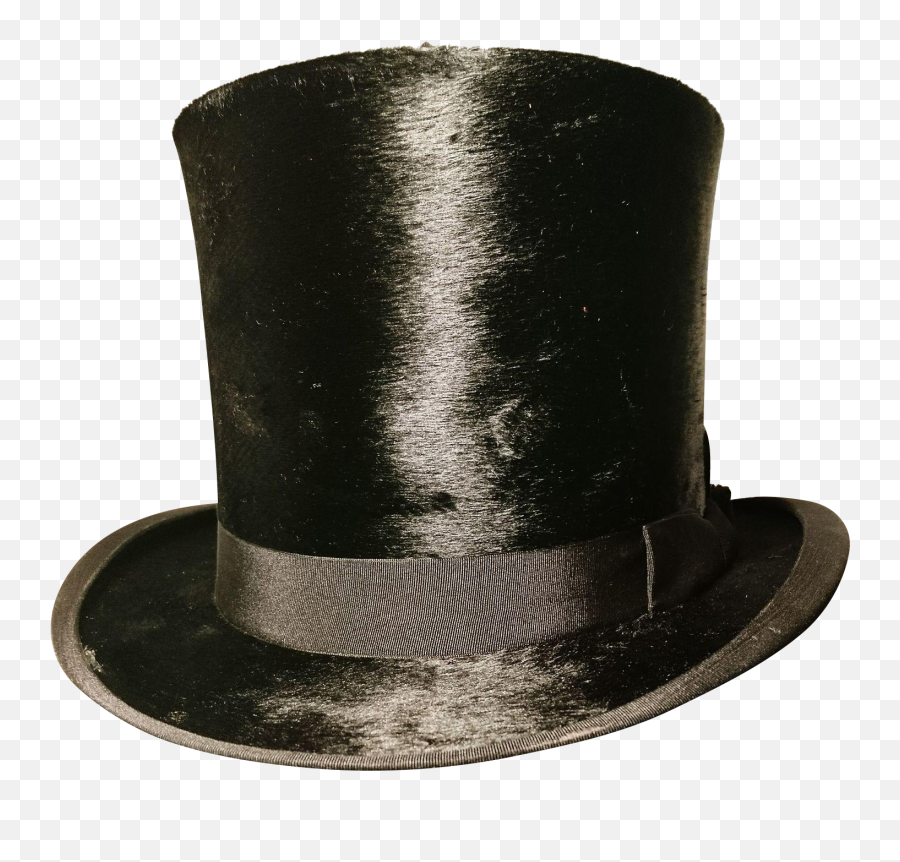 Victorian Silk Top Hat With A Fitted - Costume Hat Png,Transparent Top Hat