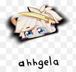 Mercy Peeking Sticker - Fictional Character png