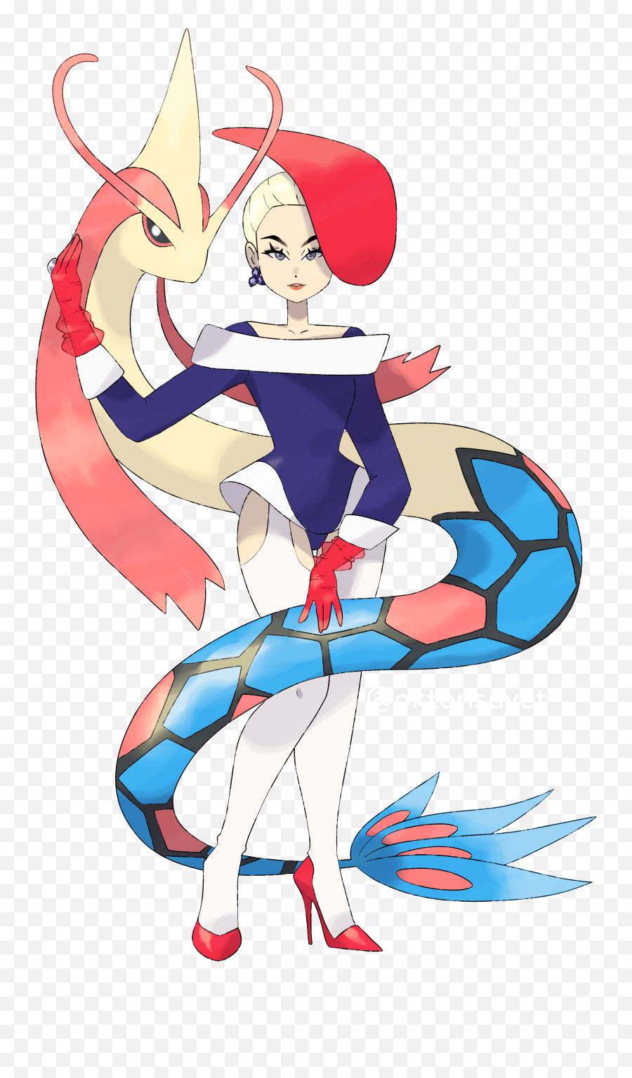 Nicky Doll Pokémon Fanart Rupaulsdragrace - Nicky Doll Fanart Png,Milotic Png