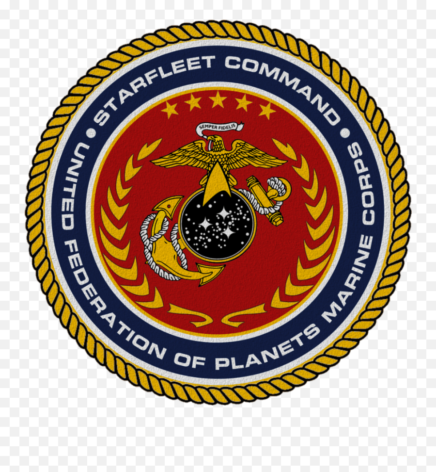 Download Hd Marine Corps Logo Png - Starfleet Command,United Federation Of Planets Logo