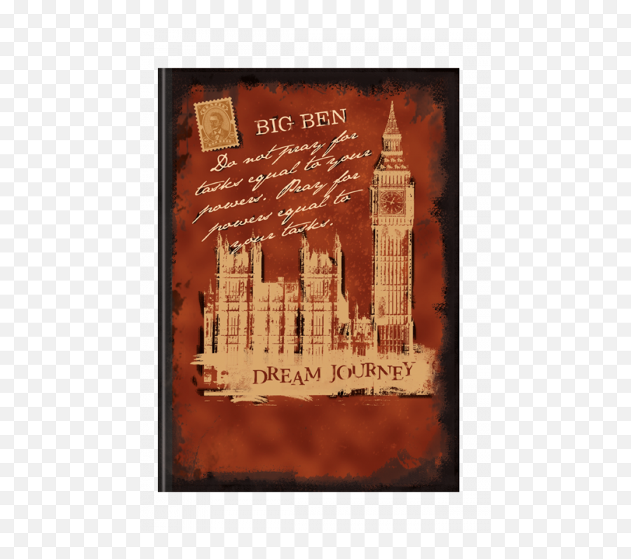 Big Ben Notebook Maroon - Poster Png,Big Ben Png
