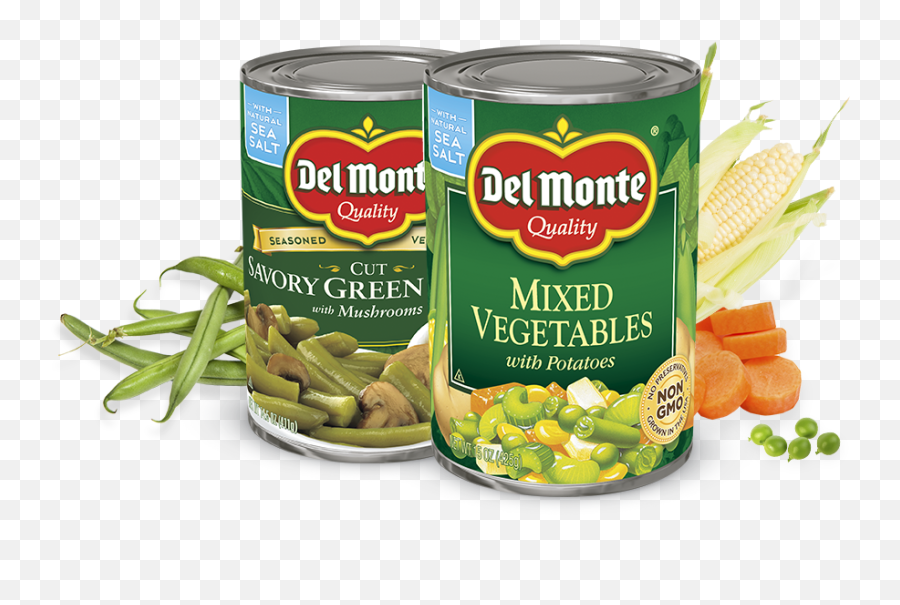 Quality Vegetables - Del Monte Savory Green Beans With Del Monte Canned Vegetables Png,Green Beans Png