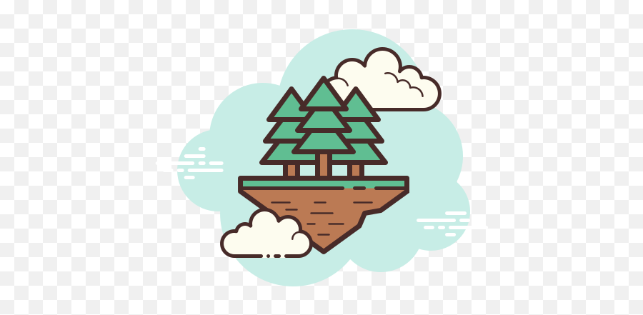 Floating Island Forest Icon In Cloud Style - Aesthetic Gacha Club Logo Png,Floating Icon