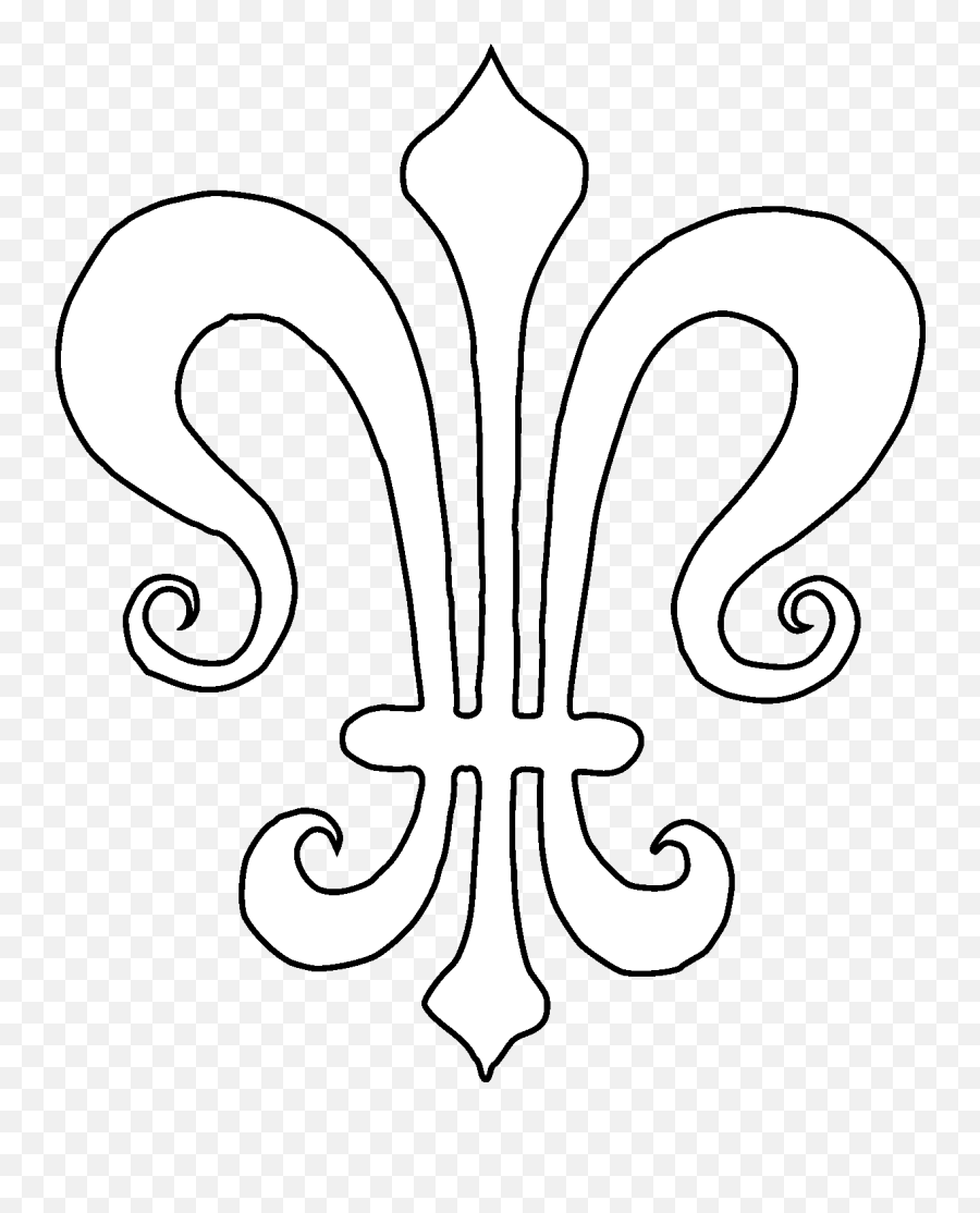 Fleur De Lys - Traceable Heraldic Art Decorative Png,Fleur De Lis Icon