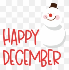Christmas Logo Icon Character For Hello December - Happy Png,Icon Characters